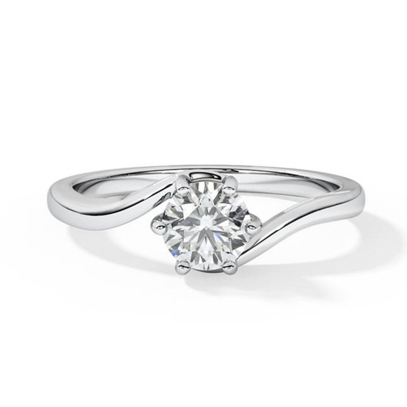 IGI Certified 0.40 CT Natural Diamond Ring In 14k Gold - Picture 1 of 7